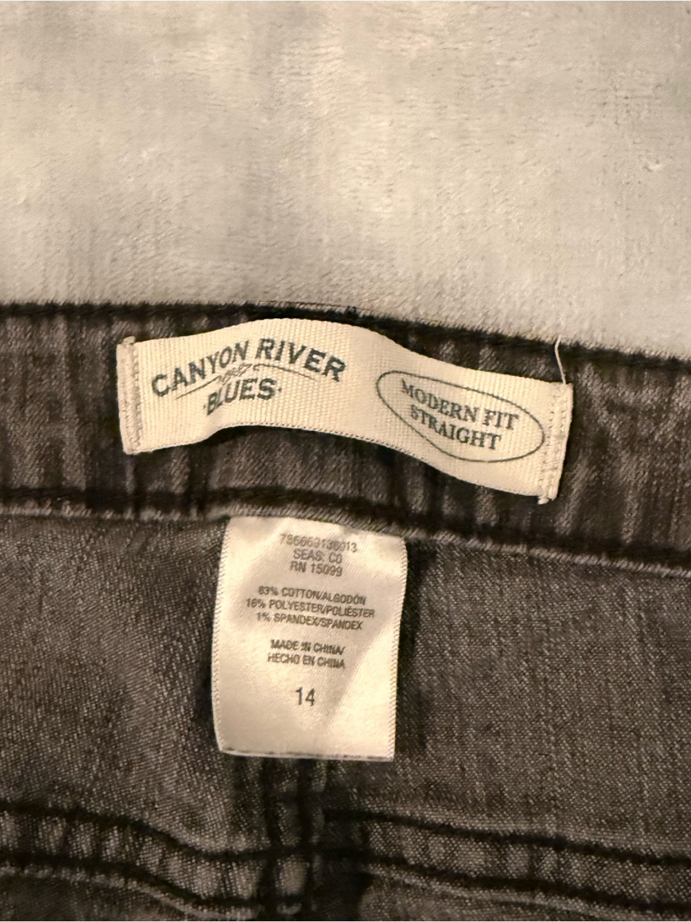 Canyon River Blues Straight-Leg Jeans - Charcoal Gray